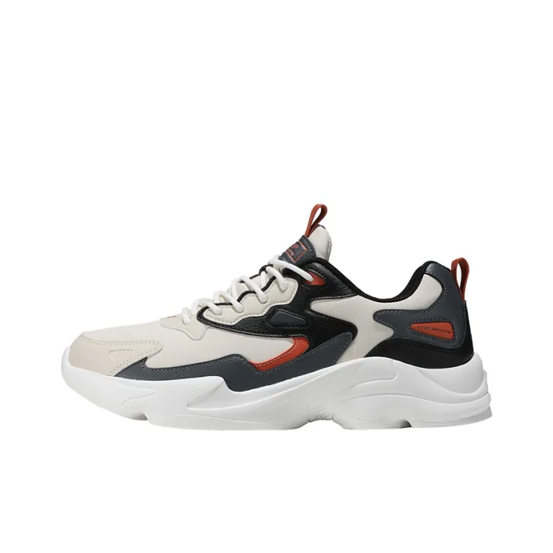 XTEP Chunky Sneakers Men Low Top White/Gray/Black-0