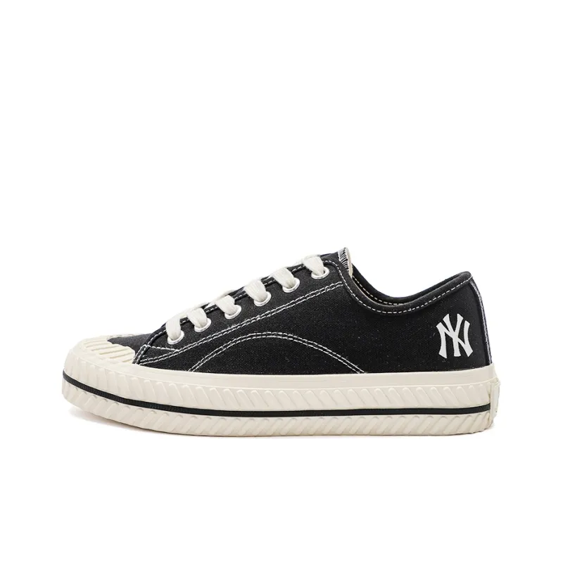 MLB Playball Wear Resistant Low Top Canvas Shoes Unisex Black-0