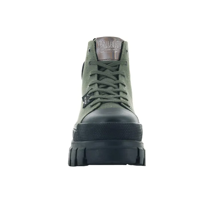 Palladium Revolt Hi Tx Star Slip Resistant, Abrasion Resistant, Breathable High Top Canvas Shoes Women's Army Green-3