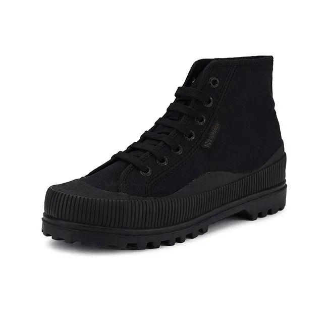 SUPERGA Anti Slip Wear Resistant High Top Canvas Shoes Unisex Black-2