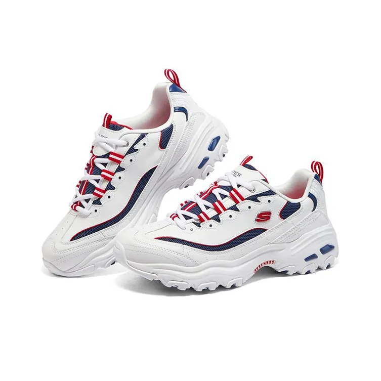 Skechers DLites 1.0 'White Navy Blue Red'-2