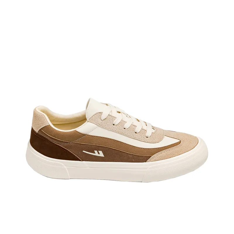Warrior Durable Breathable Low Top Canvas Shoes Unisex Beige Brown-1