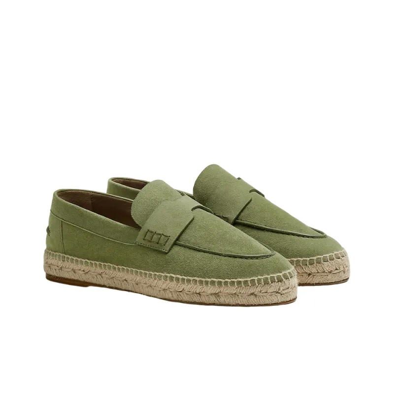 HERMES Casual Single Shoes Women's Green-3