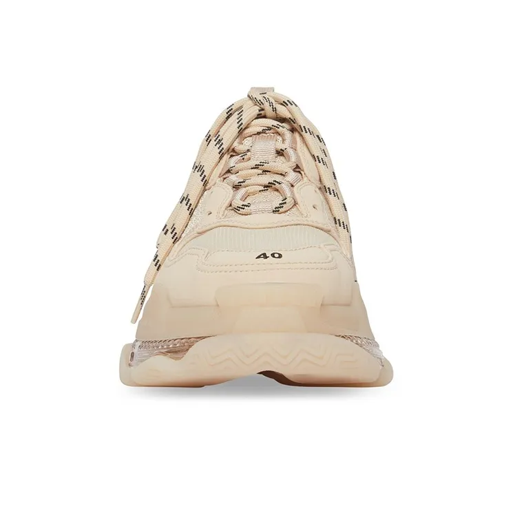 Balenciaga Triple S Chunky Sneakers Women's Beige-4