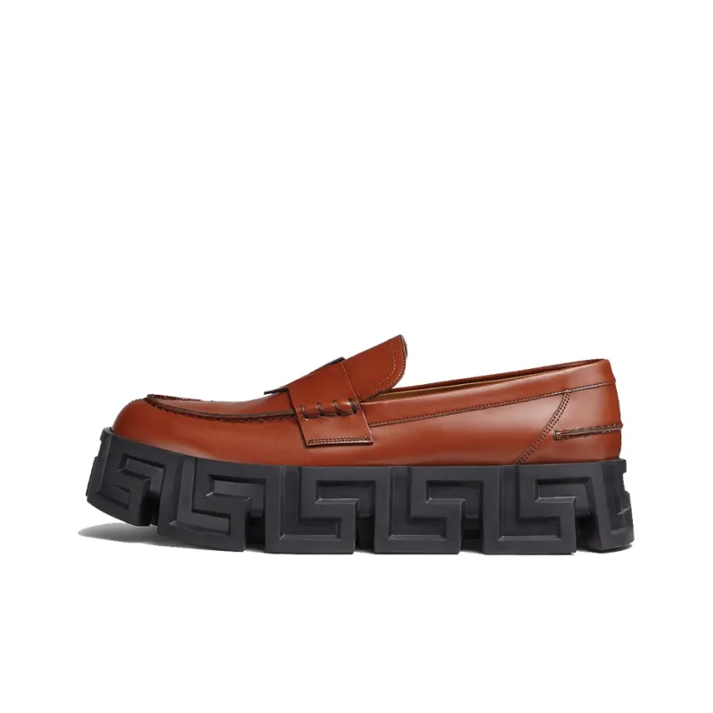 FANSIZHE Greca Labyrinth Casual Single Shoes Men's Brown-0