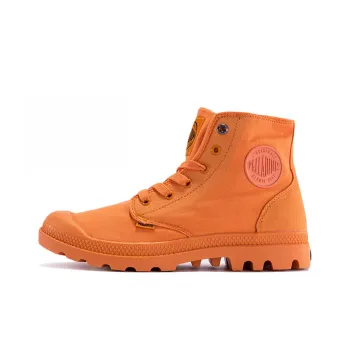 Palladium Mono Chrome PAMPA Durable Breathable Cushioning Moisture Wicking High Top Canvas Shoes Unisex Orange