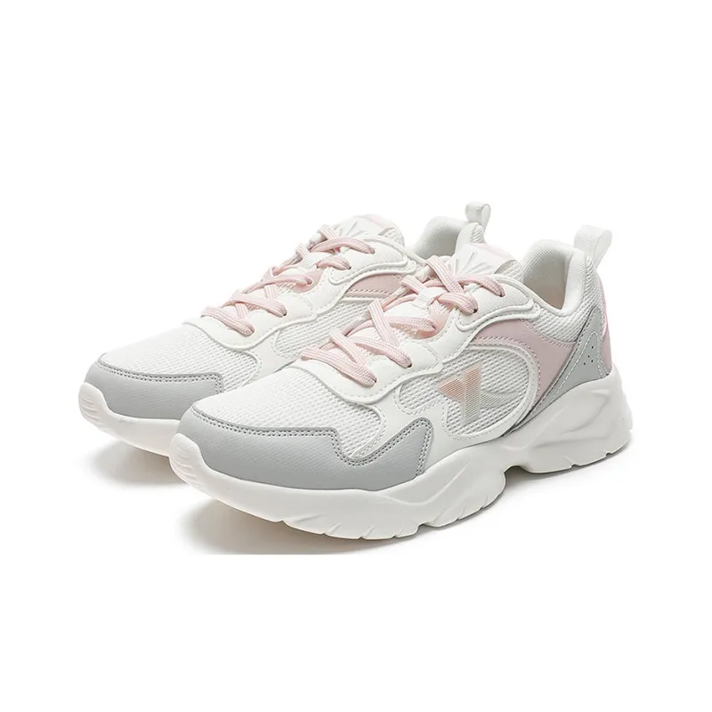 XTEP Chunky Sneakers Women's Low Top Sail White/Tru Gray/Light Pink-2