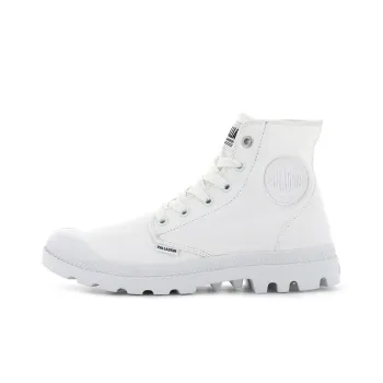 Palladium Mono Chrome Anti Slip Wear Resistant High Top Canvas Shoes Unisex White
