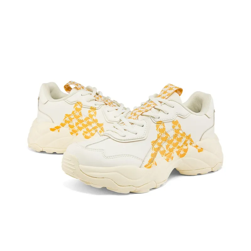 Kappa Wear Resistant Slip Resistant Low Top Chunky Sneakers Unisex Winter White-3