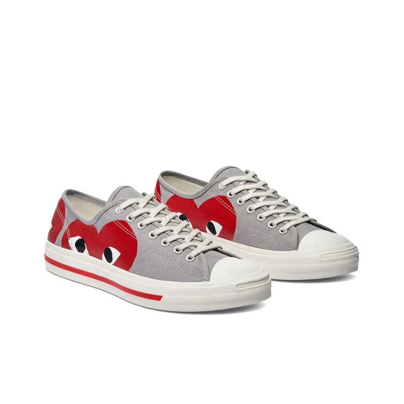 Converse Jack Purcell Comme Des Garcons Play Grey Red-2