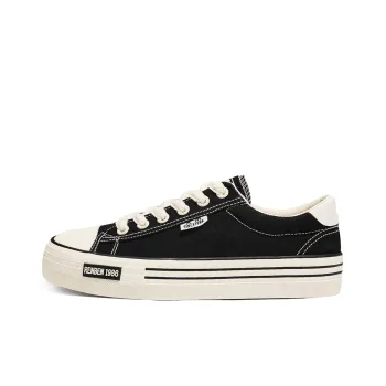 RENBEN Low Top Canvas Shoes Men's Black