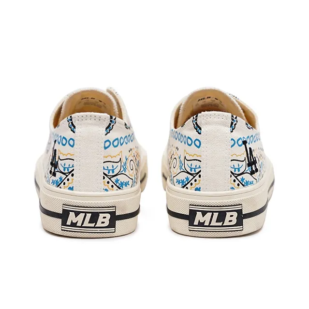 MLB Playball Canvas Shoes Unisex Low Top White-4