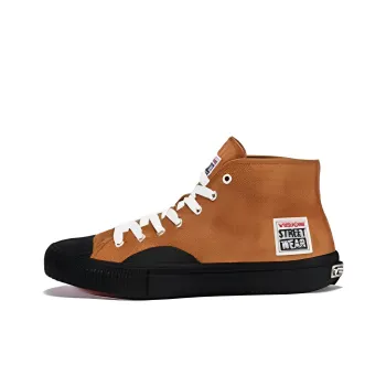 Vision Street Wear Trick Mid Top Canvas Shoes Unisex Dark Khaki