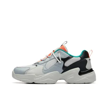 Anta Life Collection Abrasion Resistant Slip Resistant Low Top Chunky Sneakers Men's Mist Gray