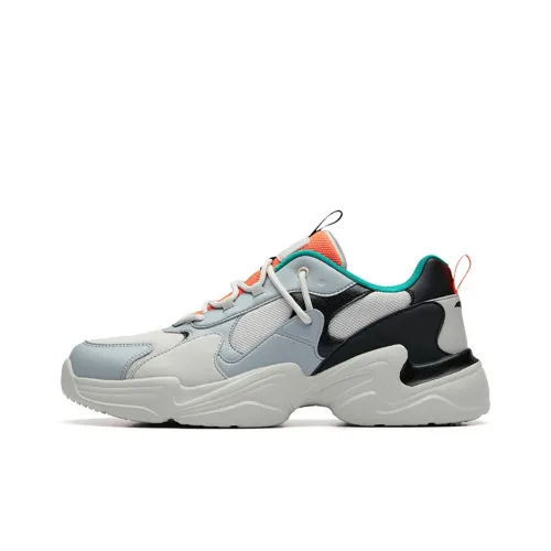 Anta Life Collection Abrasion Resistant Slip Resistant Low Top Chunky Sneakers Men's Mist Gray