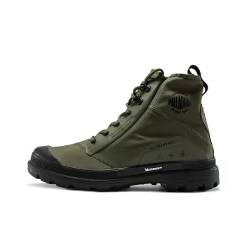 Palladium Pampa Anti-Slip Wear-Resistant Waterproof And Breathable High-Top Canvas Shoes Men's Olive Green