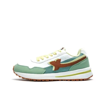 XTEP Cushioning Anti Slip And Wear Resistant Low Top Chunky Sneakers Women's White Green