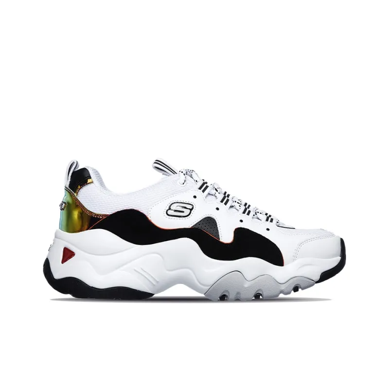 Skechers D Lites 3.0 Low Top Daddy Shoes White/Black Women's-1