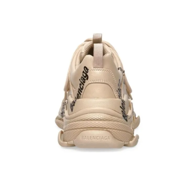Balenciaga Women's Triple S 'Logotype - Beige'-4