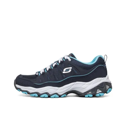 Skechers DLITES Chunky Sneakers Women's Low-Top Navy/Light Blue