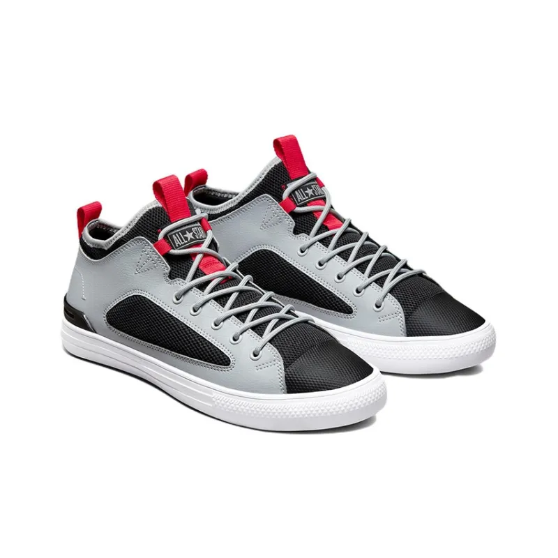 Converse All Star Collection Ultra Mixed Material Abrasion Resistant Mid Top Canvas Shoes Unisex Gray Black-2