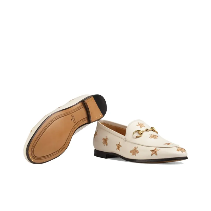 GUCCI Jordaan Loafers Women's White-2