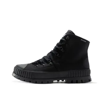 Palladium PALLASHOCK HKR HI Anti Slip Wear Resistant Breathable Height Increasing High Top Canvas Shoes Unisex Black
