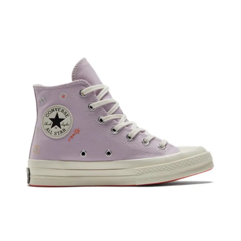 Converse Chuck Taylor All Star 70 Hi Embroidered Floral Pale Amethyst Women's-1