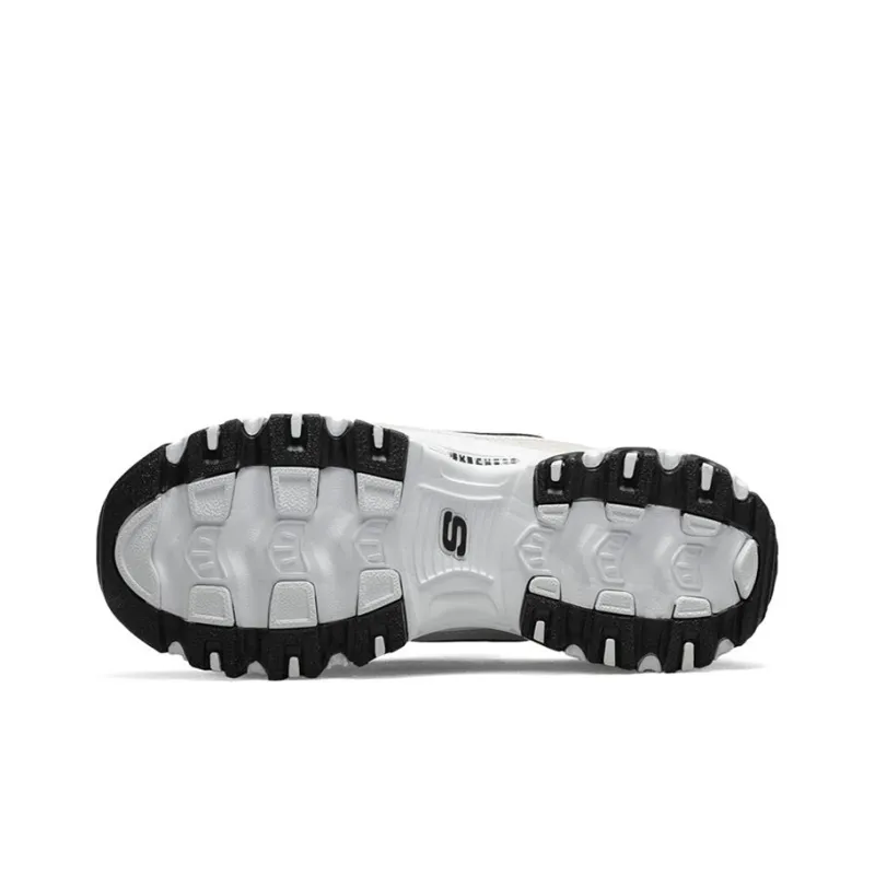Skechers D'Lites 1.0 Chunky Sneakers Women's Low Top White/Light Gray-4