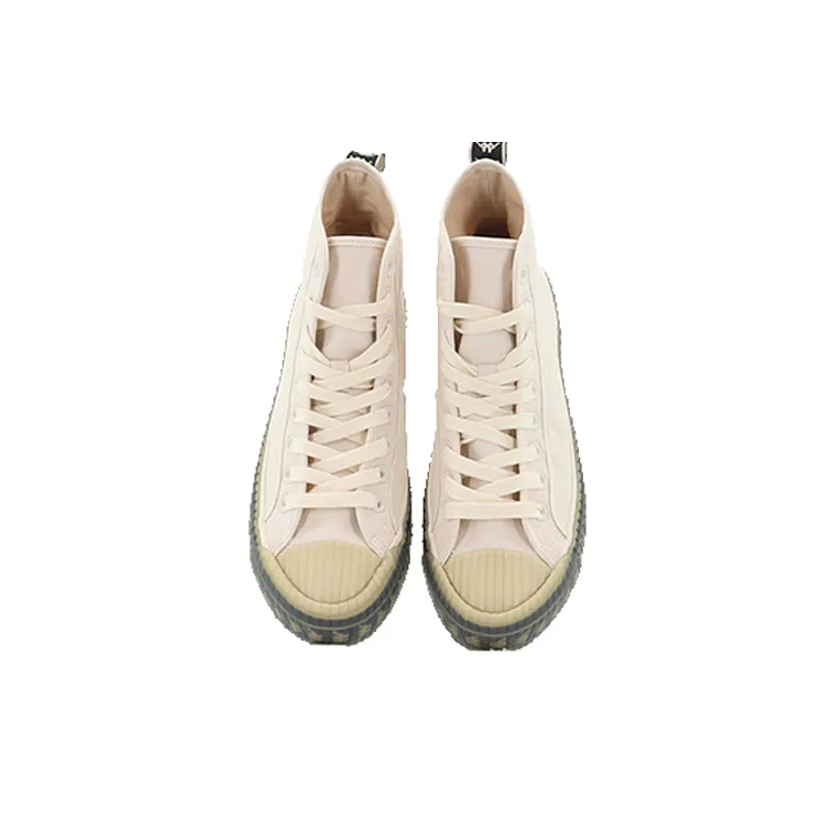 Kappa Non slip Lightweight High Top Canvas Shoes Unisex Ivory-3