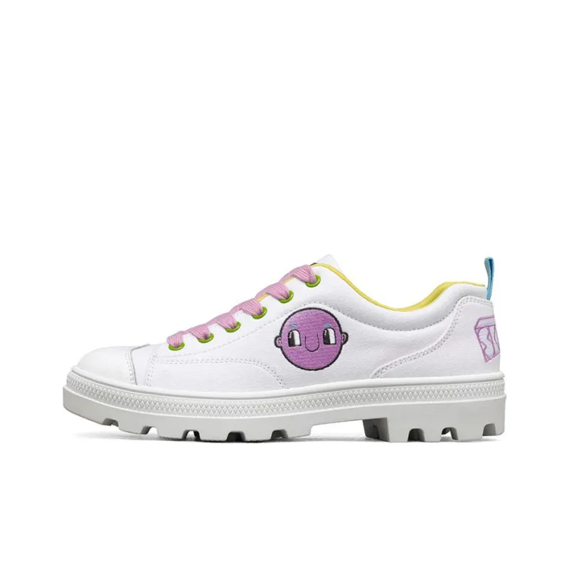 Skechers Jeremyville X Skechers Roadies Low Top Canvas Shoes White Women's-0