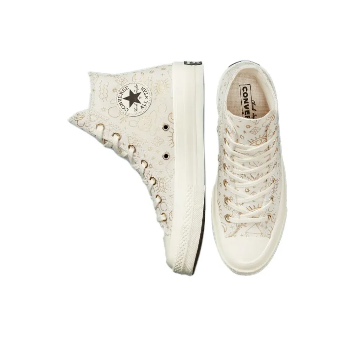 Converse Chuck Taylor All Star 70 Hi Elements Print Egret Gold Women's-3