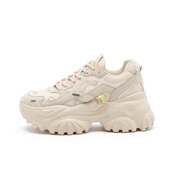 AGSDON Chunky Sneakers Women's Low Top Apricot/Black