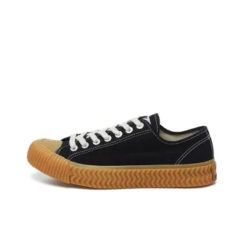 Excelsior Canvas Shoes Unisex Low Top Carbon Black/Caramel
