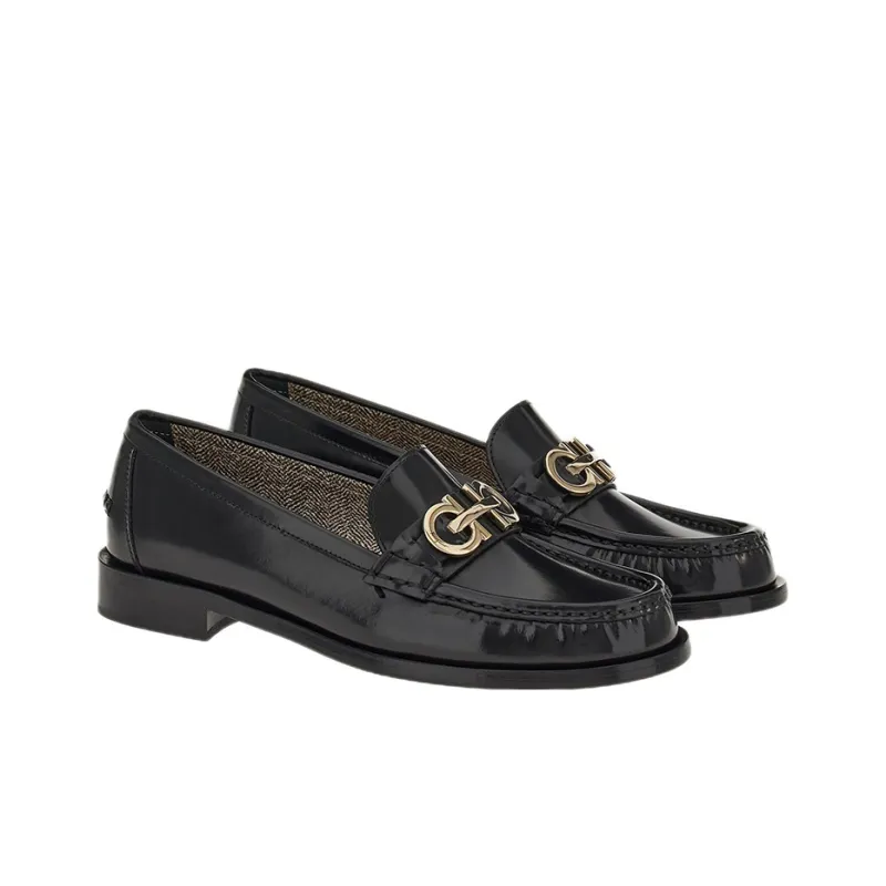 FERRAGAMO GANCINI Women's Casual Shoes Women's Black-2