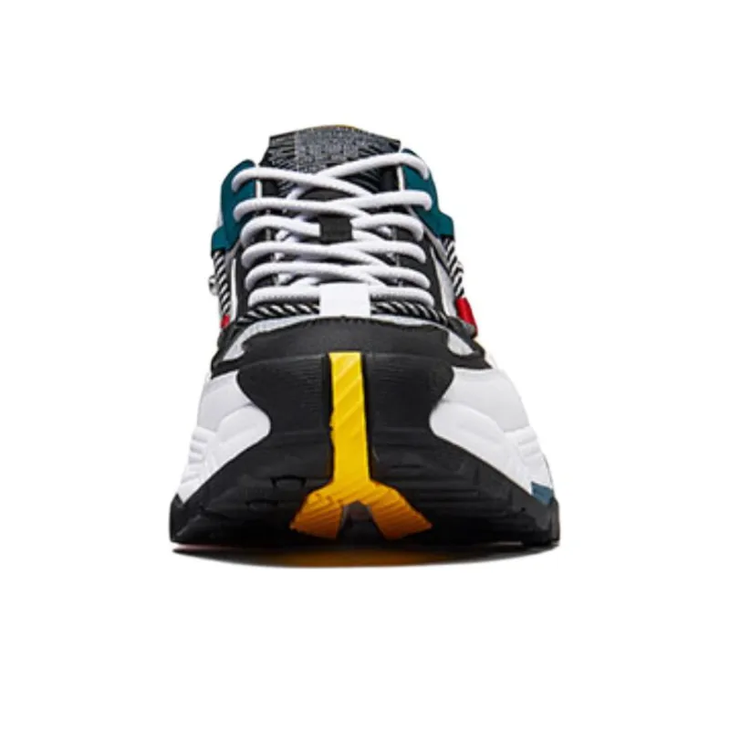 XTEP Cushioning Anti Slip Wear Resistant Breathable Height Increasing Low Top Chunky Sneakers Black Gray White-2
