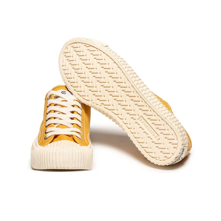 EXCELSIOR Height Increasing Wear Resistant Breathable Slip Resistant Low Top Canvas Shoes Unisex Bright Yellow-2