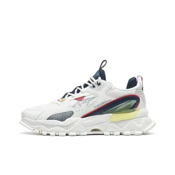 XTEP Shanhai Collection Cushioning Anti Slip Wear Resistant Breathability Low Top Chunky Sneakers Men's White Blue