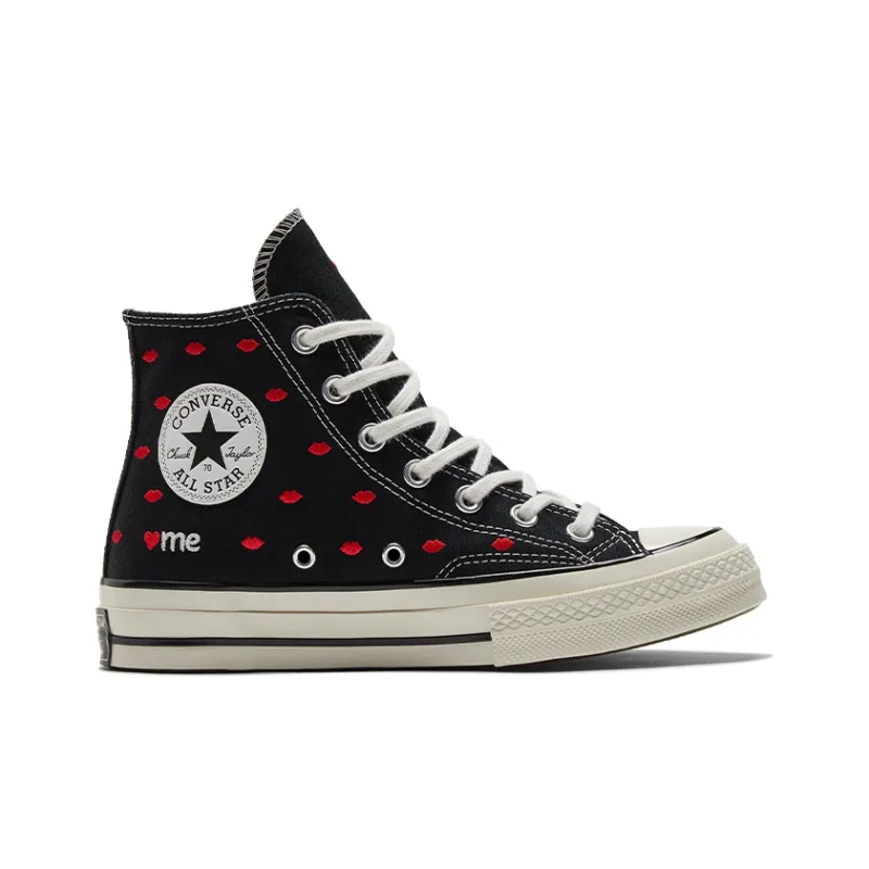 Converse Chuck Taylor All Star 70 Hi Embroidered Lips Black-1