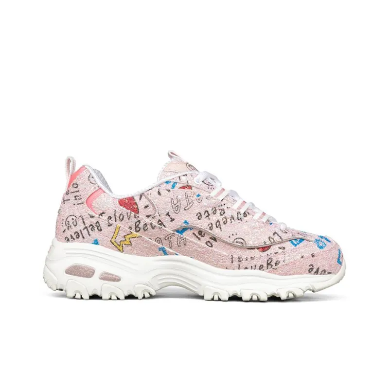 Skechers D'Lites 1.0 Low Top Running Shoes Pink Women's-1