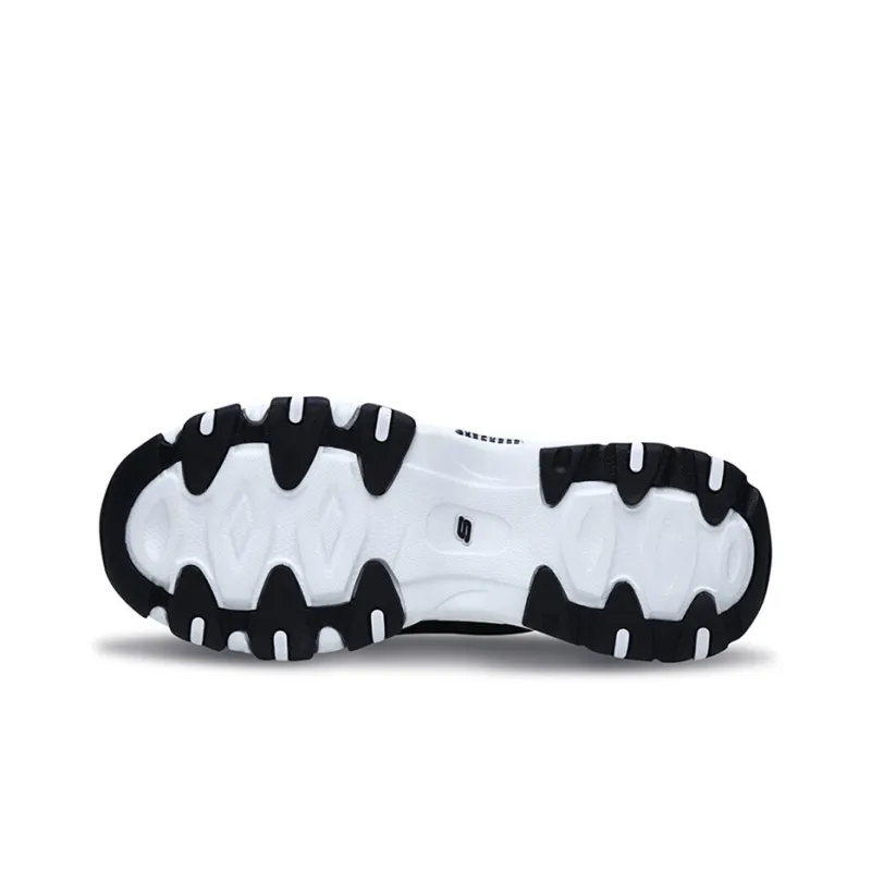 Skechers D'Lites Low Top Daddy Shoes Black/White Women's-4