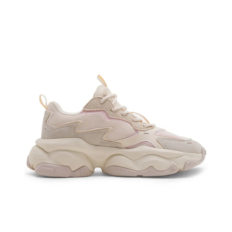 STARTER Lava Series Cushioned Slip Resistant Mid Top Chunky Sneakers Women's White Cap Gray-1