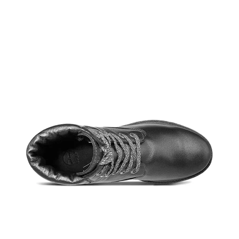 Timberland 6 Inch Heritage Premium Waterproof Pewter Leather Boots 'Black' Women's-3