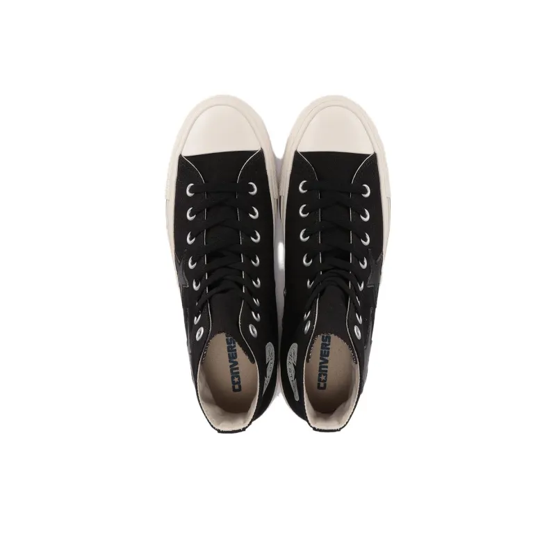 Converse Chuck Taylor All Star DOUBLESTARS HI Anti-Slip Wear-Resistant High-Top Canvas Shoes Unisex Black Japan Version-2