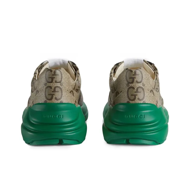 GUCCI 100 Rhyton 'Beige Green Monogram'-3