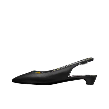HERMES Albane Fantaisie Botanique Women's Casual Shoes Women's Black