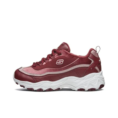 Skechers Encore Chunky Sneakers Women's Low-Top Burgundy/White