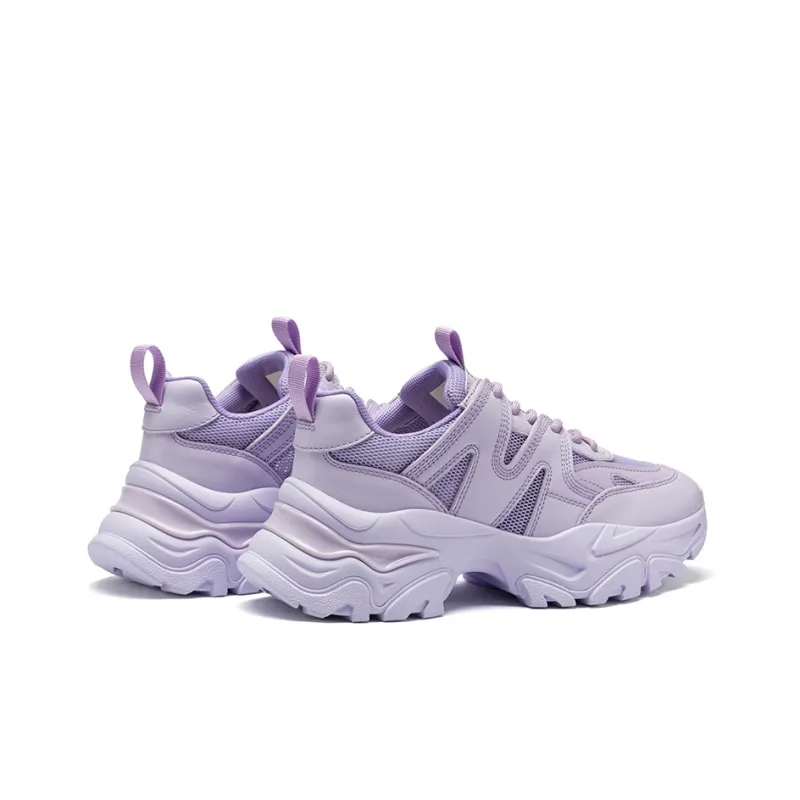 ZSAZSAZSU Chunky Sneakers Women's Low-Top Purple/White-2