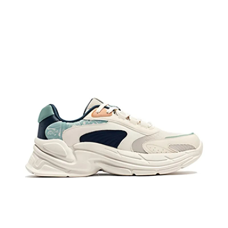 361° Chunky Sneakers Men Low Top Oat Milk/Oil Ink Blue-1
