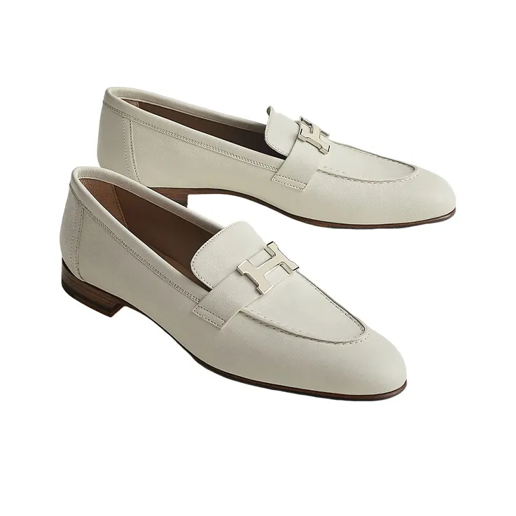 HERMES Paris Loafers Women's Beige-3